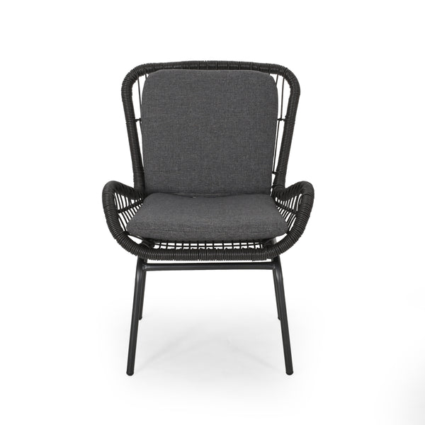 Gdf Studio Averyrose Outdoor Wicker Club Chair With Cushions (Set Of 2)