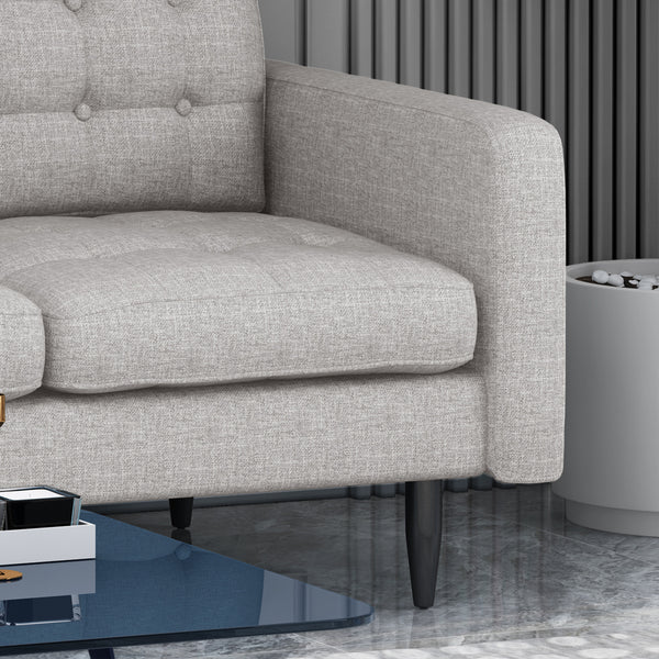 Gdf Studio Ayumi Contemporary Tufted Fabric 3 Seater Sofa