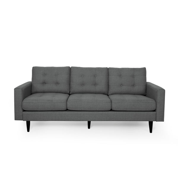 Gdf Studio Ayumi Contemporary Tufted Fabric 3 Seater Sofa