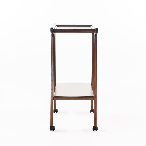 Gdf Studio Azule Outdoor Rich Mahogany Finished Acacia Wood Barcart