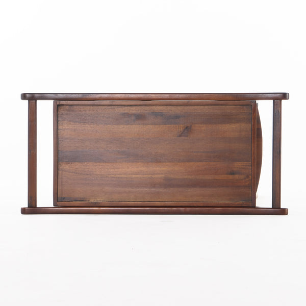 Gdf Studio Azule Outdoor Rich Mahogany Finished Acacia Wood Barcart