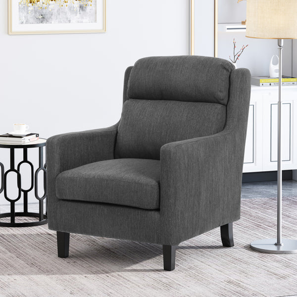gdf studio Baden Contemporary Pillow Tufted Fabric Club Chair