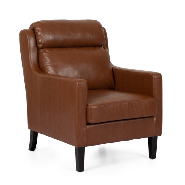 Gdf Studio Baden Contemporary Pillow Tufted Faux Leather Club Chair