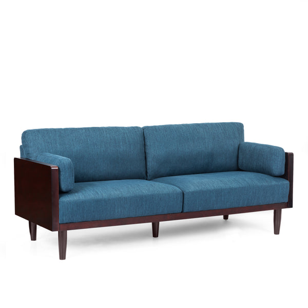Gdf Studio Bagan Mid-Century Modern Upholstered 3 Seater Sofa