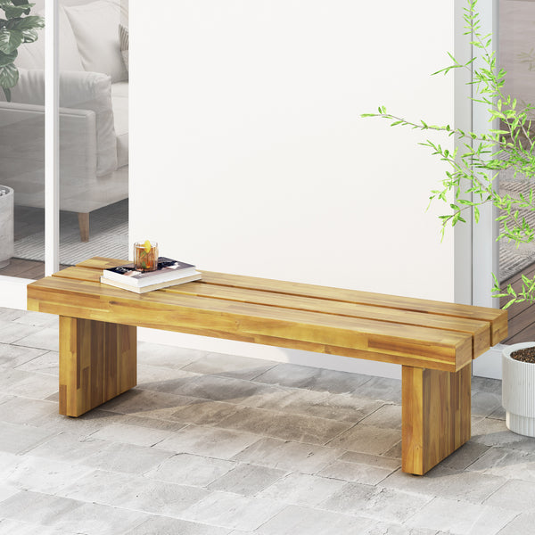 Gdf Studio Bagwell Appling Outdoor Acacia Wood Bench