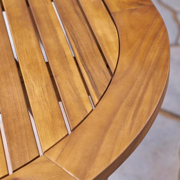 Gdf Studio Baia Outdoor 70-inch Oval Acacia Wood Dining Table
