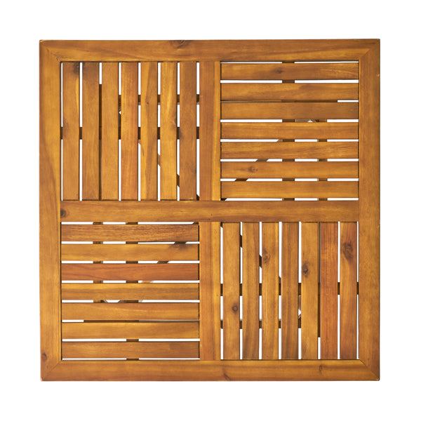 Gdf Studio Baia Outdoor Acacia Wood Square Dining Table