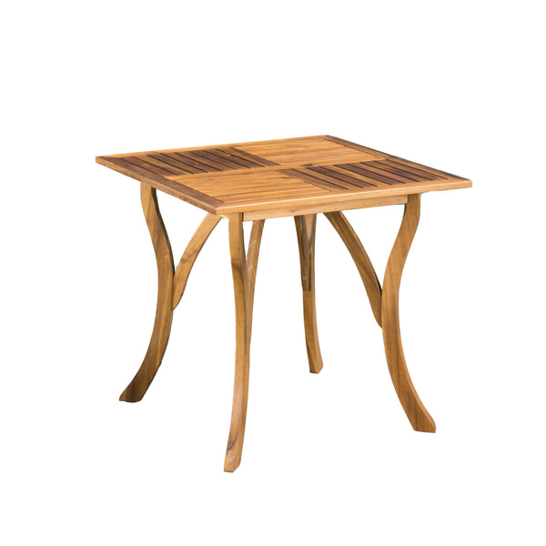 gdf studio Baia Outdoor Acacia Wood Square Dining Table