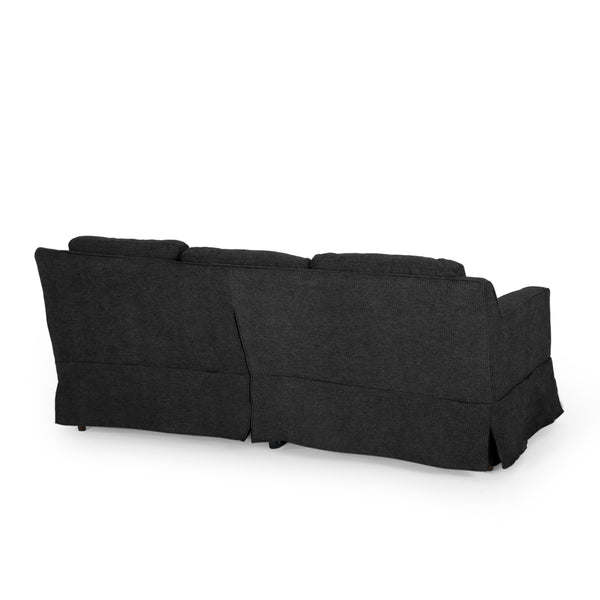 Gdf Studio Bainville Contemporary Fabric 3 Seater Sofa With Skirt