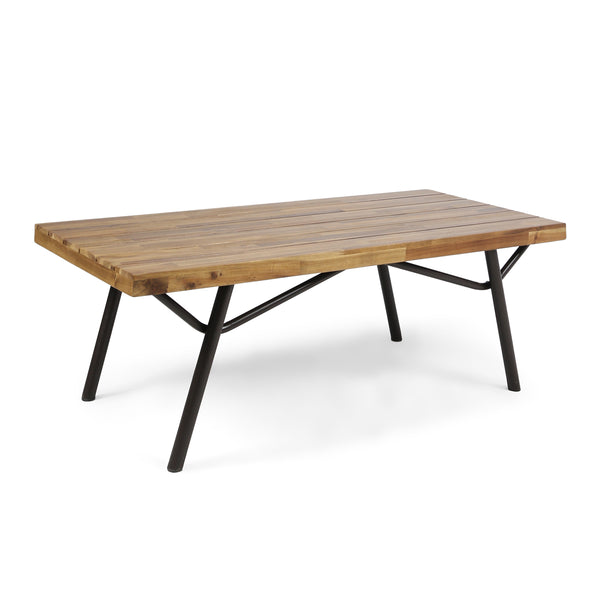gdf studio Baish Outdoor Acacia Wood Coffee Table Teak