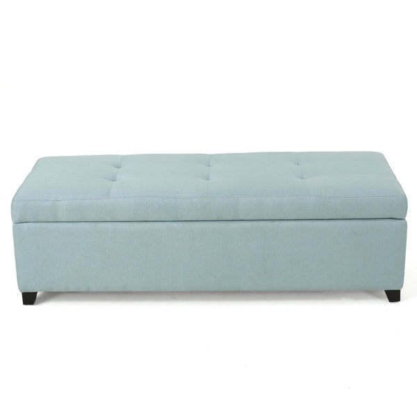 gdf studio Bajia Contemporary Tufted Fabric Storage Ottoman Bench