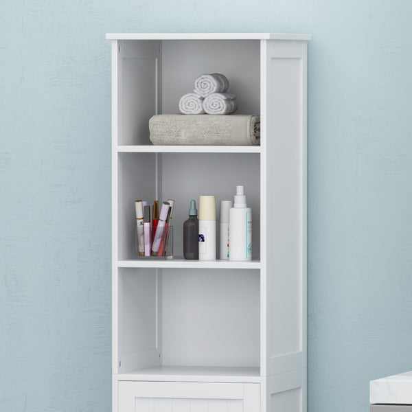 Gdf Studio Bakari Contemporary Free Standing Linen Tower Storage Bathroom Cabinet