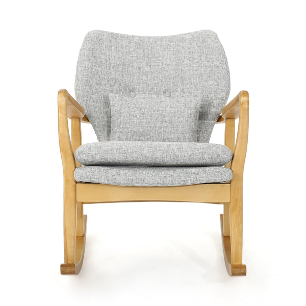 Gdf Studio Balen Mid Century Modern Fabric Rocking Chair