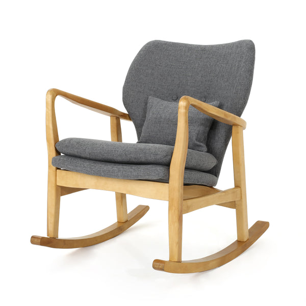 gdf studio Balen Mid Century Modern Fabric Rocking Chair