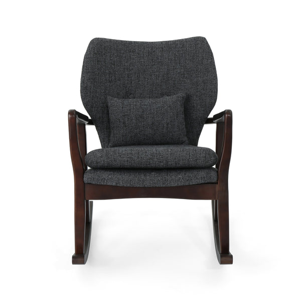 gdf studio Balen Mid Century Modern Upholstered Rocking Chair
