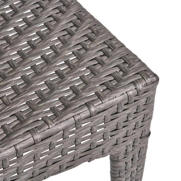 Gdf Studio Bannon Outdoor Contemporary 4 Seater Wicker Dining Set