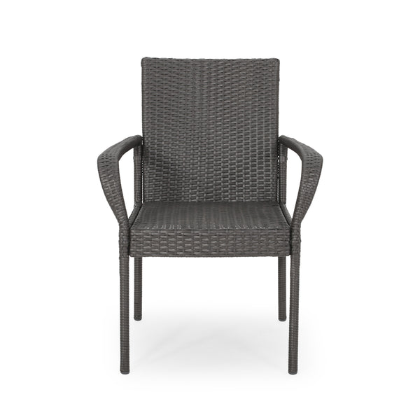 Gdf Studio Bannon Outdoor Contemporary Wicker Dining Chair (Set Of 2)