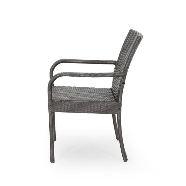 Gdf Studio Bannon Outdoor Contemporary Wicker Dining Chair (Set Of 2)