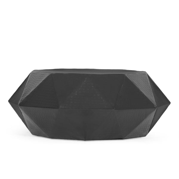 gdf studio Barger Handcrafted Modern Aluminum Polygonal Coffee Table Black