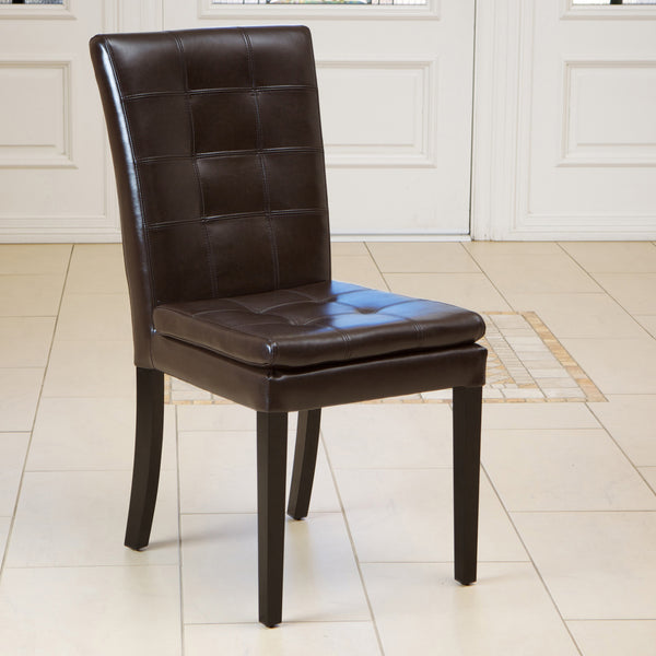 Gdf Studio Barrington Contemporary Tufted Bonded Leather Dining Chairs (Set Of 2)