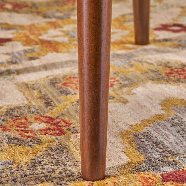 Gdf Studio Bass Mid Century Modern Square Faux Wood Dining Table