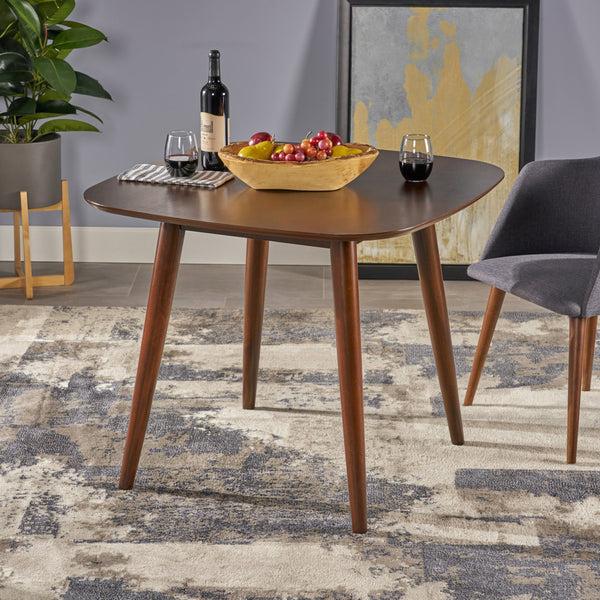 gdf studio Bass Mid Century Modern Square Faux Wood Dining Table