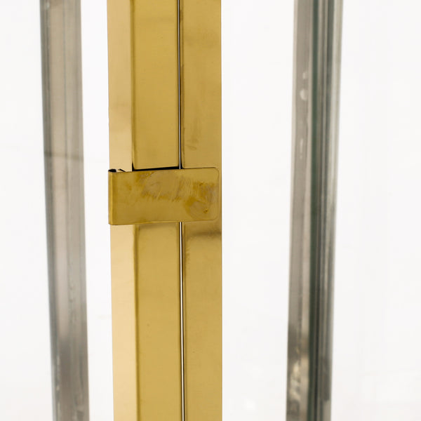 Gdf Studio Baton Outdoor 23" Modern Stainless Steel Lantern