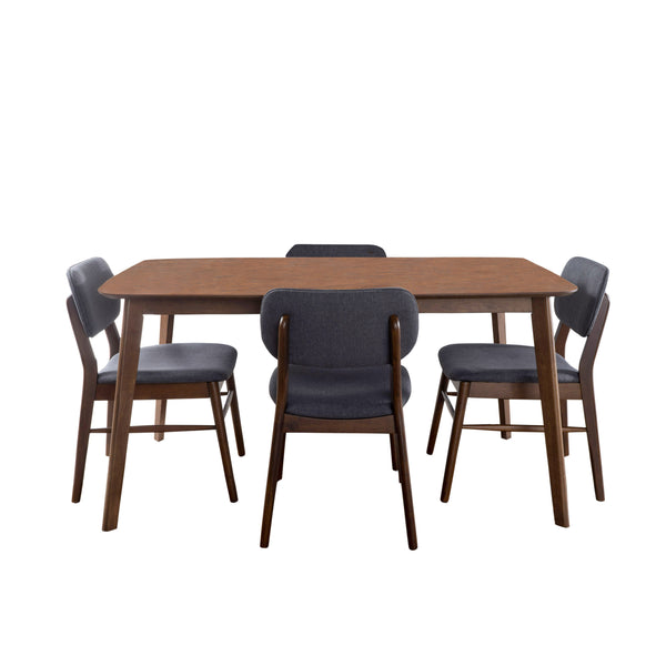 gdf studio Beatrice Mid-Century Design 5 PC Wood Finished Dining Set