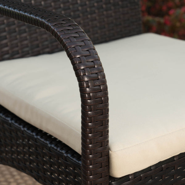 Gdf Studio Belen Outdoor 6 Piece Teak Finished Acacia Wood Dining Set With Dining Chairs