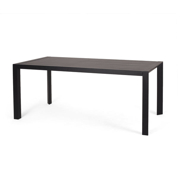 gdf studio Bellomy Outdoor Aluminum Dining Table Black