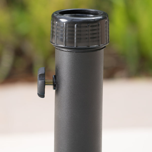 Gdf Studio Belmont 45lbs Brown Resin And Iron Round Umbrella Base