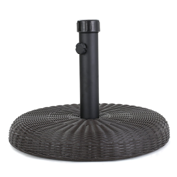 gdf studio Belmont 45lbs Brown Resin and Iron Round Umbrella Base