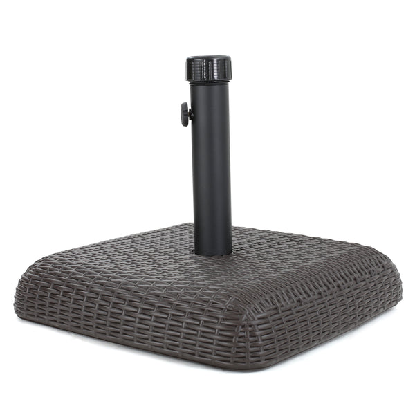 gdf studio Belmont 66lbs Brown Resin and Iron Square Umbrella Base