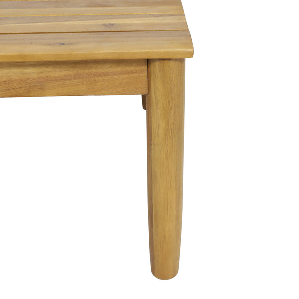 Gdf Studio Benewah Outdoor Acacia Wood Loveseat And Coffee Table With Cushions
