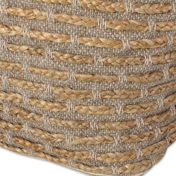 Gdf Studio Berea Boho Handcrafted Fabric Cube Pouf Natural