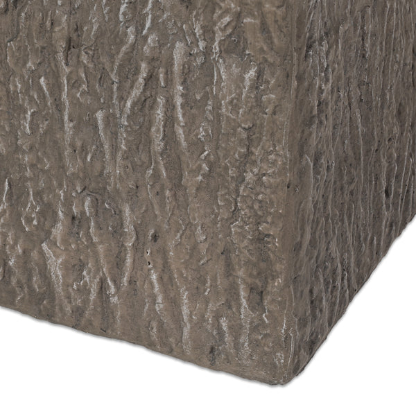 Gdf Studio Berkamn Outdoor Large And Small Cast Stone Planters Set Of 2 Brown Wood