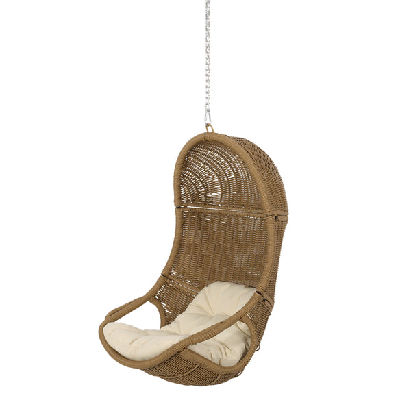 Gdf Studio Berrien Orville Outdoor/Indoor Wicker Hanging Nest Chair (No Stand)