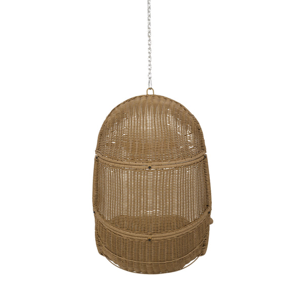 Gdf Studio Berrien Orville Outdoor/Indoor Wicker Hanging Nest Chair (No Stand)
