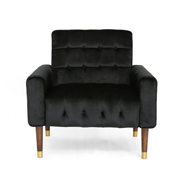 gdf studio Betsy Velvet Armchair Modern Glam Button-Tufted Waffle Stitching