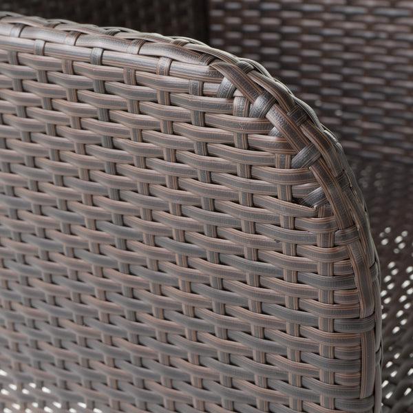 Gdf Studio Bheleso 28-Inch Contemporary Outdoor Multibrown Wicker Barstool (Set Of 4)