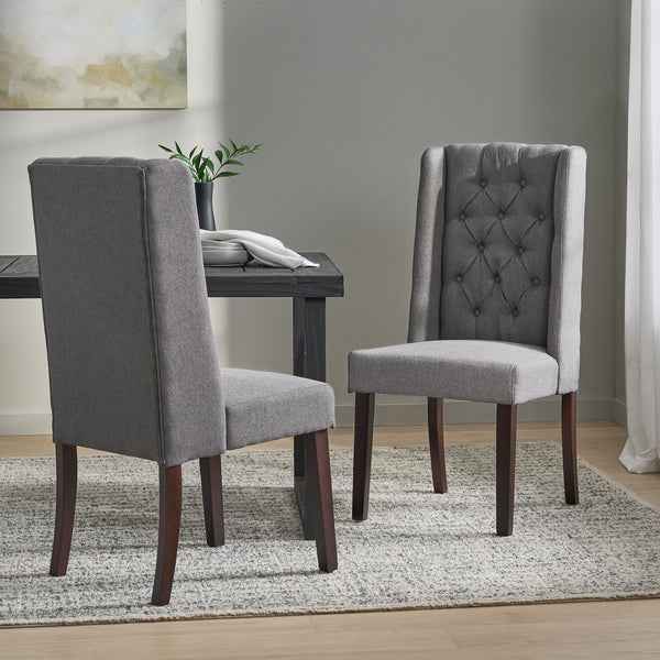Gdf Studio Billings Tufted Fabric High Back Dining Chairs (Set Of 2)