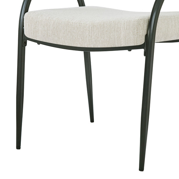 Gdf Studio Biorth Modern Upholstered Arm Dining Chair