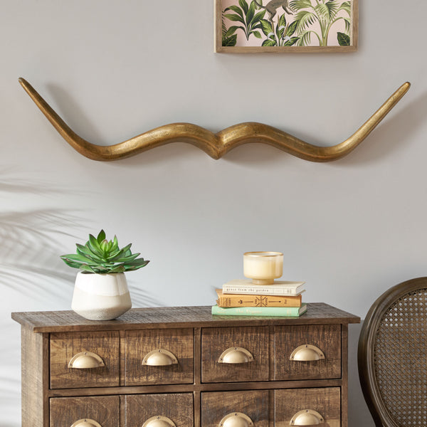 Gdf Studio Blackshear Handcrafted Aluminum Mustache Wall Decor