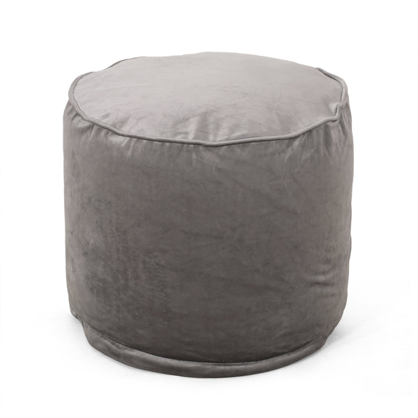 Gdf Studio Bleckley Gwinnett Modern Velveteen Cylinder Pouf