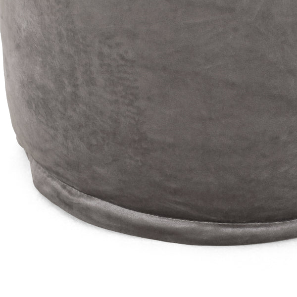 Gdf Studio Bleckley Gwinnett Modern Velveteen Cylinder Pouf