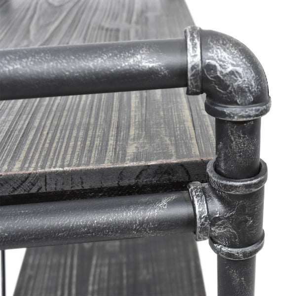 Gdf Studio Bleckley Industrial Pipe Design 3-Shelf Etagere Bookcase