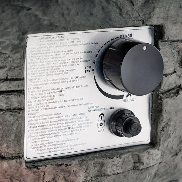 Gdf Studio Blomgren 32-inch Stone Circular MGO Fire Pit With Grey Top - 40 000 BTU