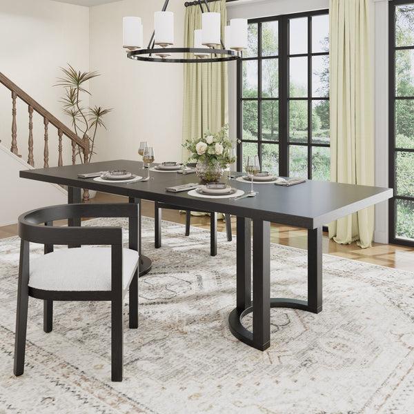 Gdf Studio Bloomshard 95 Inchs Modern Wooden Dining Table