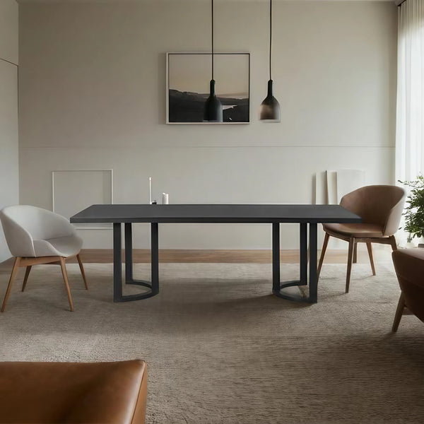 Gdf Studio Bloomshard 95 Inchs Modern Wooden Dining Table