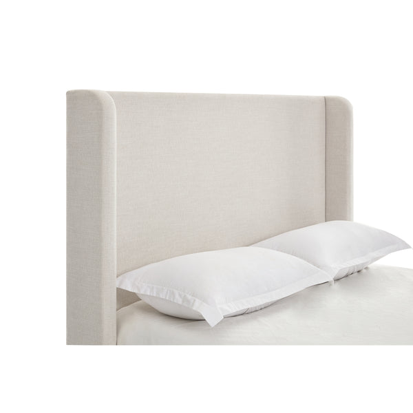 Gdf Studio Bobbee King Indoor Upholstered Metal Tall Headboard Bed With Wingback